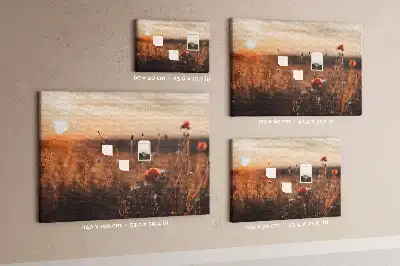 Tableau d’affichage en liège Champ lever du soleil