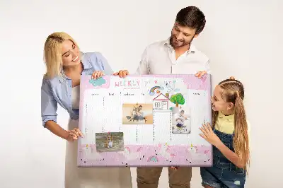 Tableau de liège Planificateur hebdomadaire pour enfants
