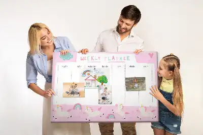 Tableau de liège Planificateur hebdomadaire pour enfants