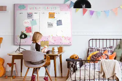 Tableau de liège Planificateur hebdomadaire pour enfants