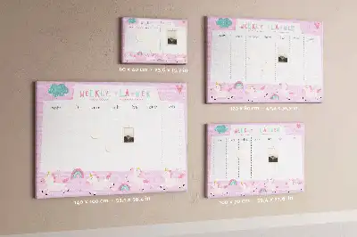 Tableau de liège Planificateur hebdomadaire pour enfants