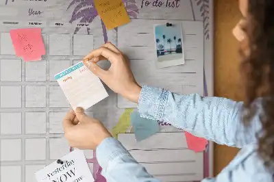 Tableau en liège déco Planning pour tout le mois