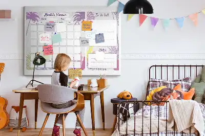 Tableau en liège déco Planning pour tout le mois