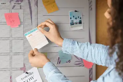 Tableau en liège déco Planning pour tout le mois