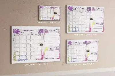 Tableau en liège déco Planning pour tout le mois