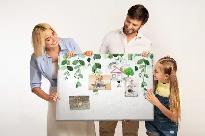 Tableau de liège Composition feuillue murale