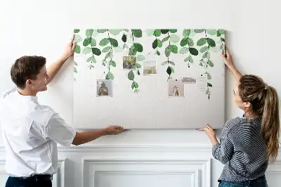 Tableau de liège Composition feuillue murale