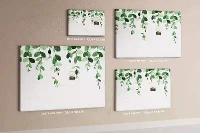 Tableau de liège Composition feuillue murale