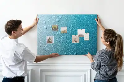 Tableau d’affichage en liège Gouttes d'eau