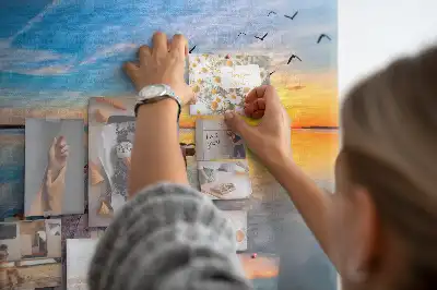 Tableau en liège déco Lac jetée