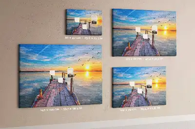 Tableau en liège déco Lac jetée