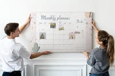 Tableau de liège Planificateur du mois