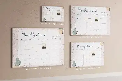 Tableau de liège Planificateur du mois