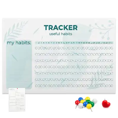 Tableau en liège déco Planificateur d'habitudes