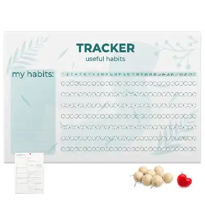 Tableau en liège déco Planificateur d'habitudes