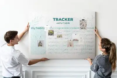 Tableau en liège déco Planificateur d'habitudes