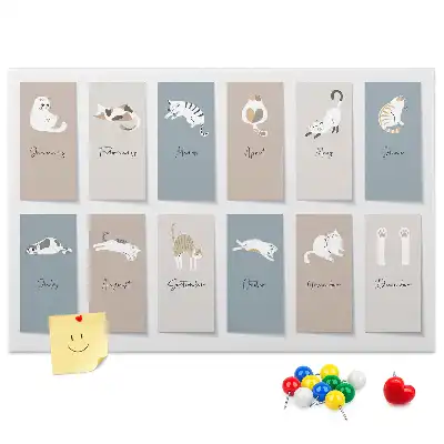Tableau de liège Calendrier des chats