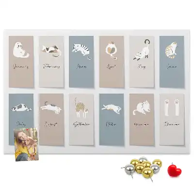 Tableau de liège Calendrier des chats