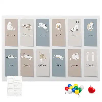 Tableau de liège Calendrier des chats