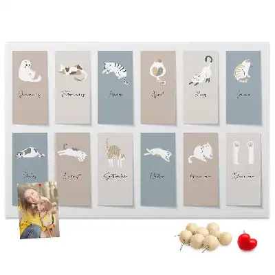 Tableau de liège Calendrier des chats