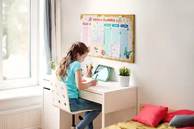 Tableau d’affichage en liège Emploi du temps scolaire