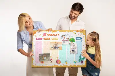 Tableau d’affichage en liège Emploi du temps scolaire