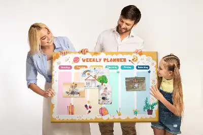 Tableau d’affichage en liège Emploi du temps scolaire