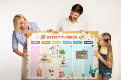 Tableau d’affichage en liège Emploi du temps scolaire