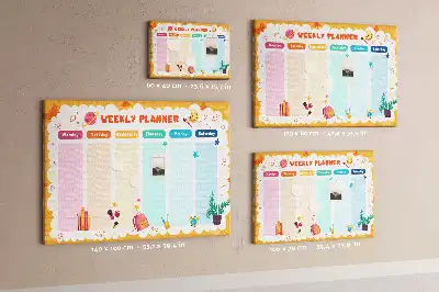 Tableau d’affichage en liège Emploi du temps scolaire