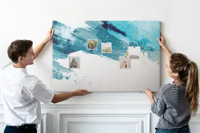 Tableau de liège motif Coups de pinceau