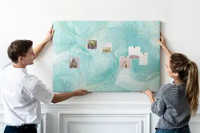 Tableau d’affichage en liège motif art abstrait pierre liquide
