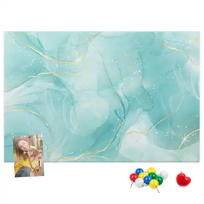 Tableau d’affichage en liège motif art abstrait pierre liquide