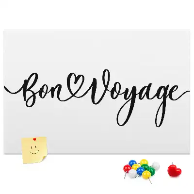 Tableau en liège déco Inscription Bon voyage