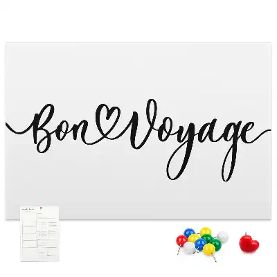 Tableau en liège déco Inscription Bon voyage