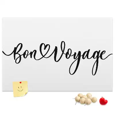 Tableau en liège déco Inscription Bon voyage