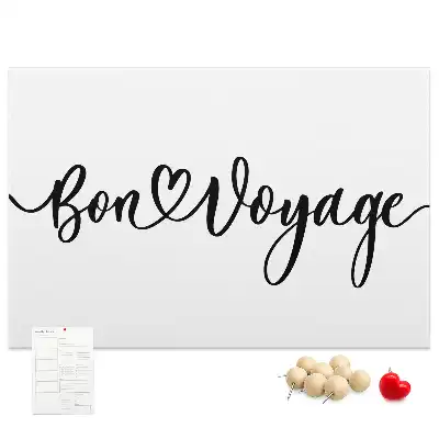 Tableau en liège déco Inscription Bon voyage