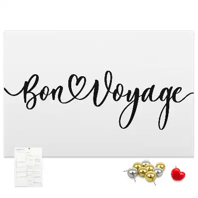 Tableau en liège déco Inscription Bon voyage