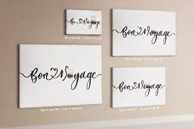 Tableau en liège déco Inscription Bon voyage