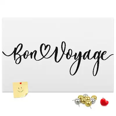 Tableau en liège déco Inscription Bon voyage