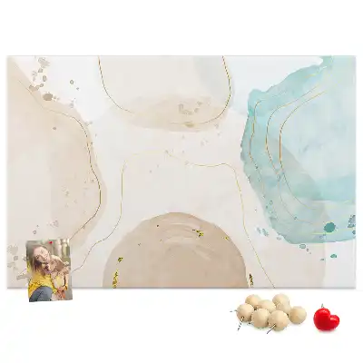 Tableau d’affichage en liège motif taches aquarelle