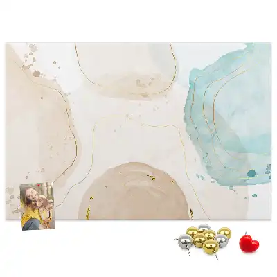 Tableau d’affichage en liège motif taches aquarelle