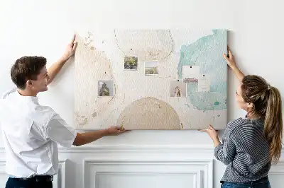 Tableau d’affichage en liège motif taches aquarelle