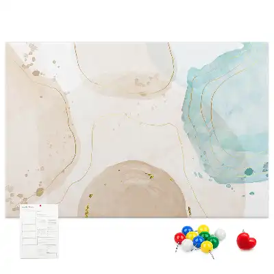 Tableau d’affichage en liège motif taches aquarelle