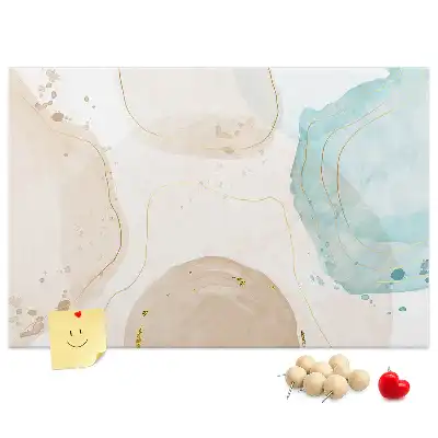 Tableau d’affichage en liège motif taches aquarelle