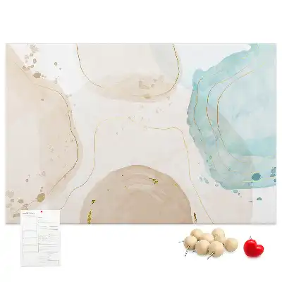 Tableau d’affichage en liège motif taches aquarelle