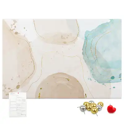 Tableau d’affichage en liège motif taches aquarelle