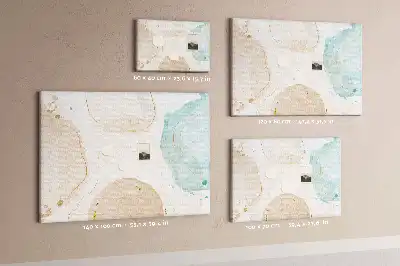 Tableau d’affichage en liège motif taches aquarelle
