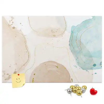 Tableau d’affichage en liège motif taches aquarelle