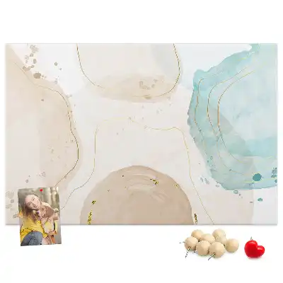 Tableau d’affichage en liège motif taches aquarelle