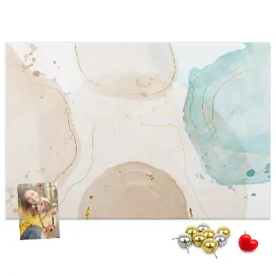 Tableau d’affichage en liège motif taches aquarelle